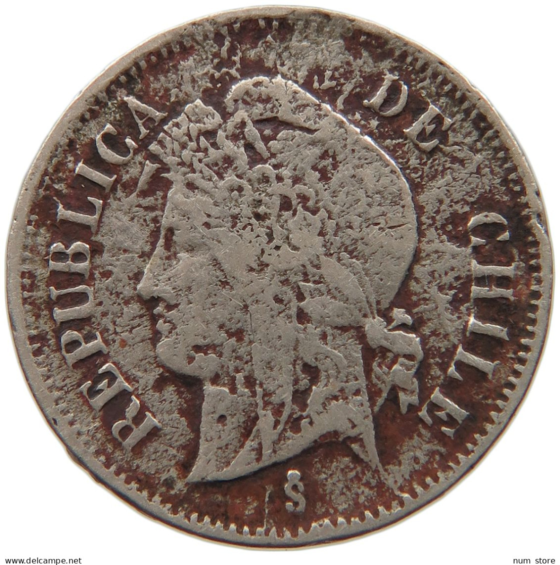 CHILE CENTAVO 1871 #s087 0407 - Cile