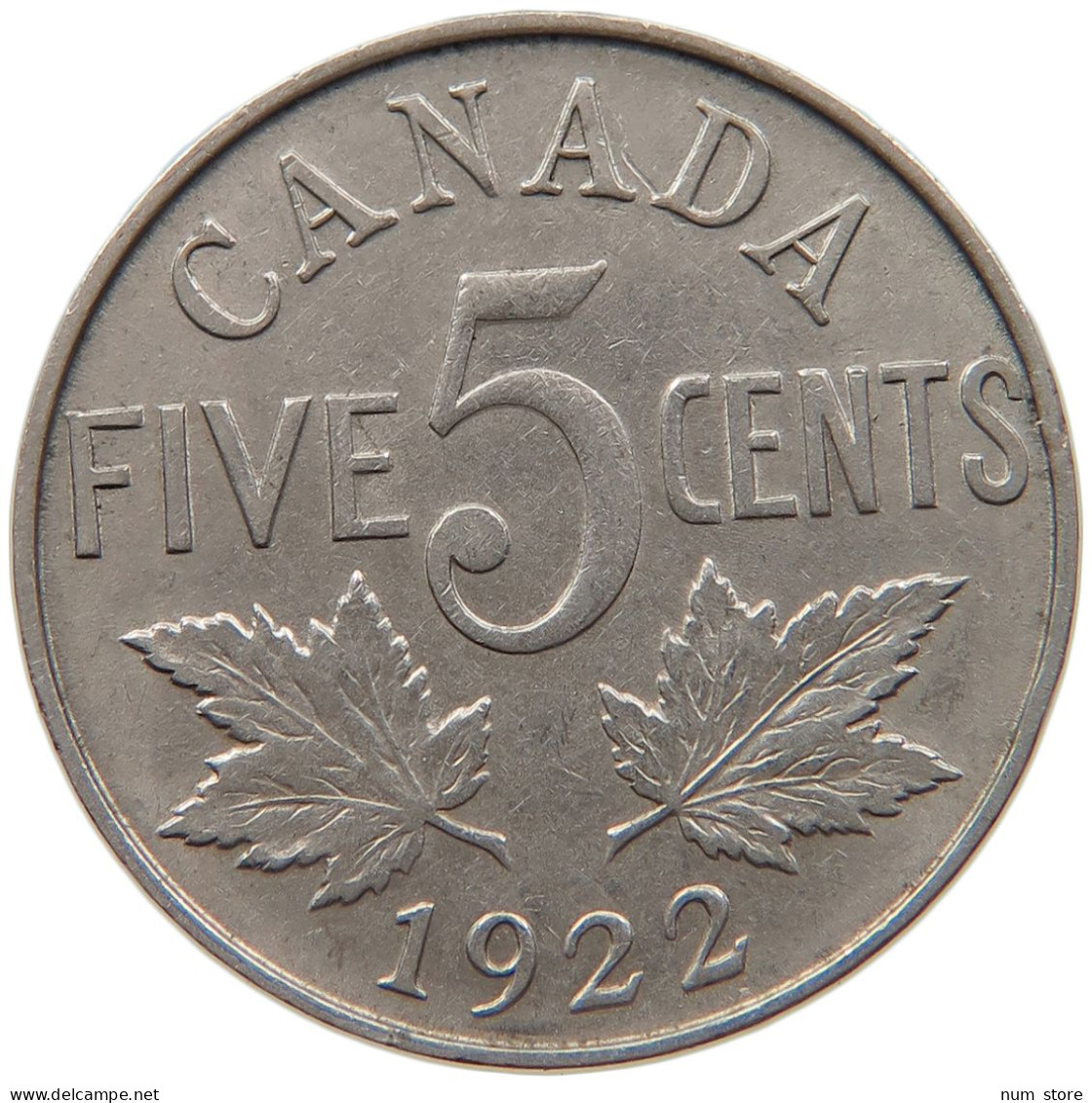 CANADA 5 CENTS 1922 #s087 0401 - Canada