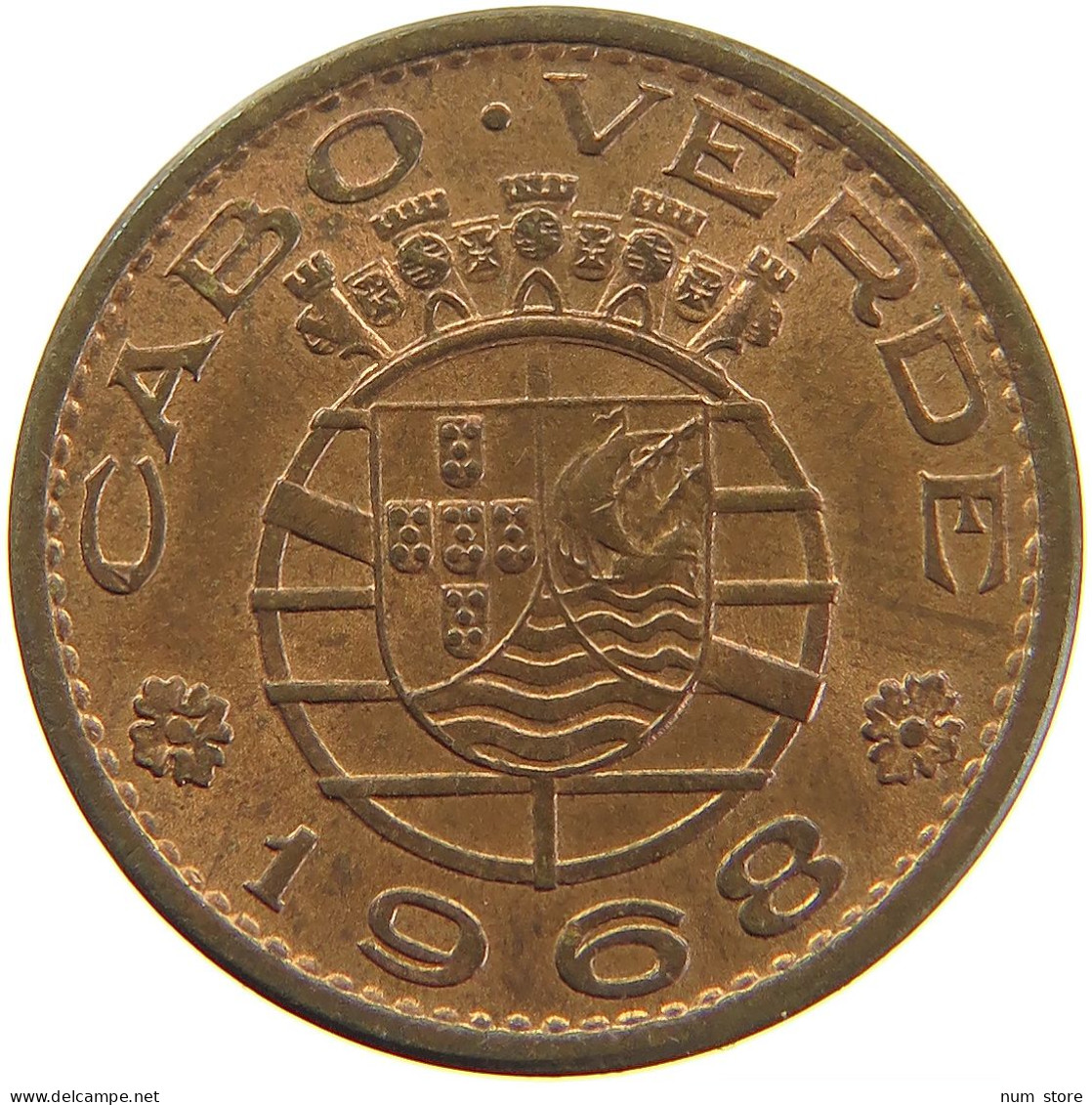 CAPE VERDE 50 CENTAVOS 1968 #s083 0445 - Cabo Verde