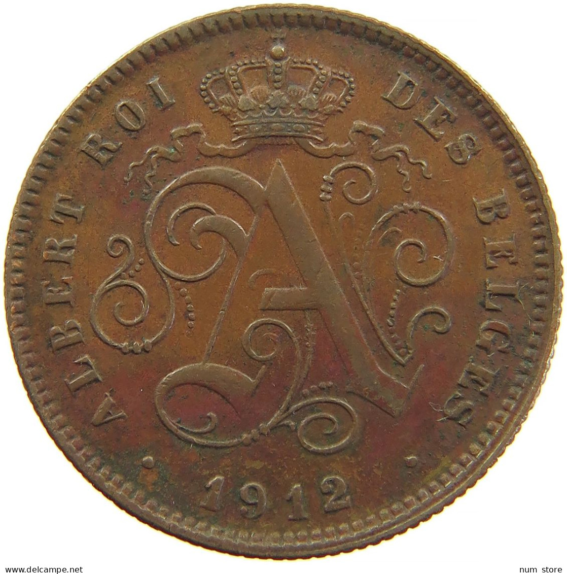 BELGIUM 2 CENTIMES 1912 #s083 0155 - 10 Cent