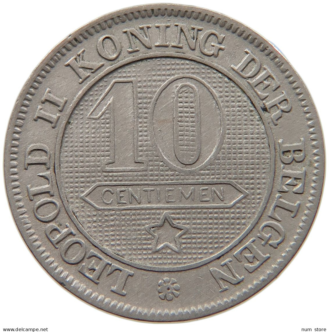 BELGIUM 10 CENTIMES 1894 #s087 0427 - 10 Centimes