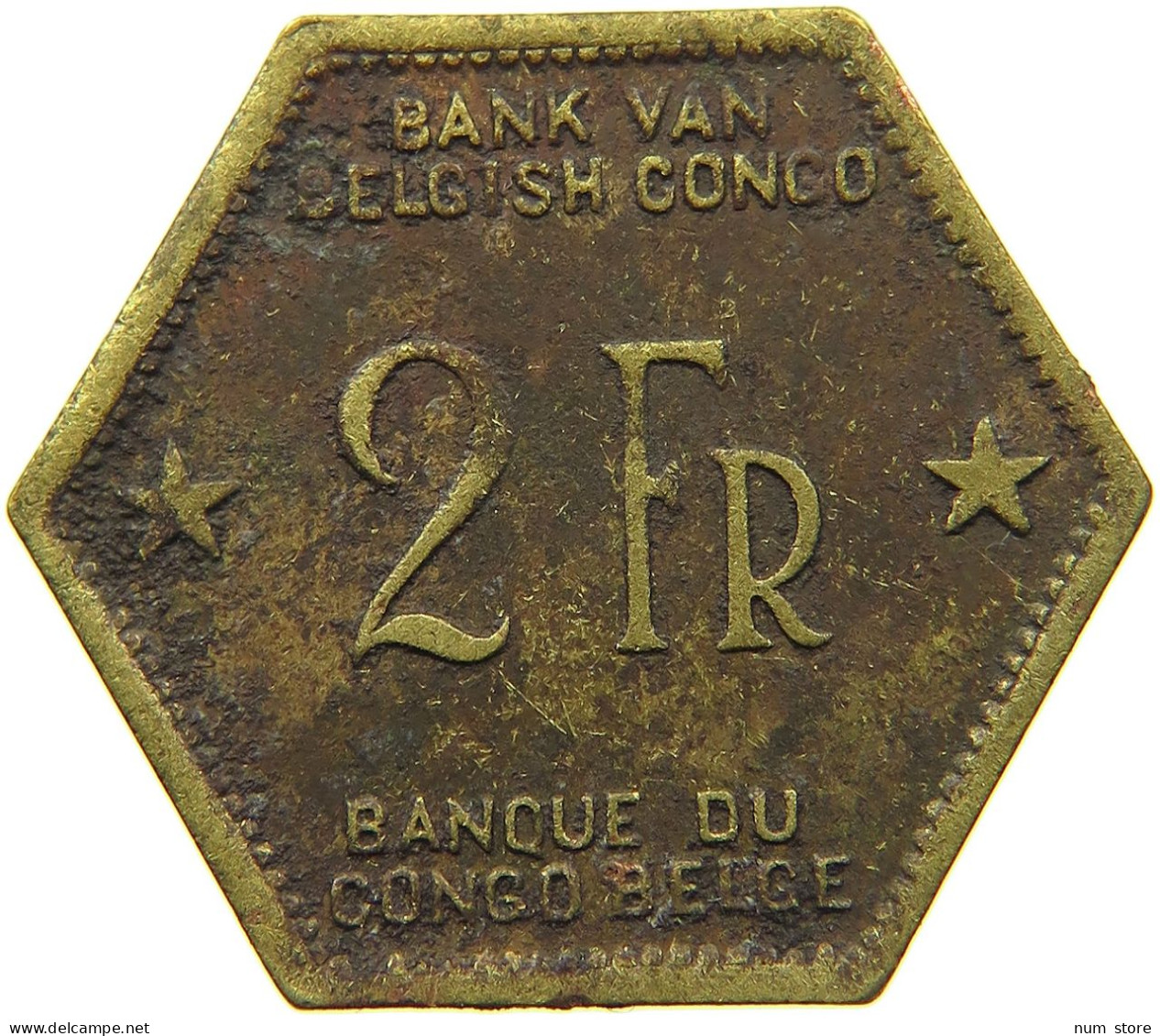 BELGIAN CONGO 5 FRANCS 1943 #s085 0357 - 1934-1945: Leopold III