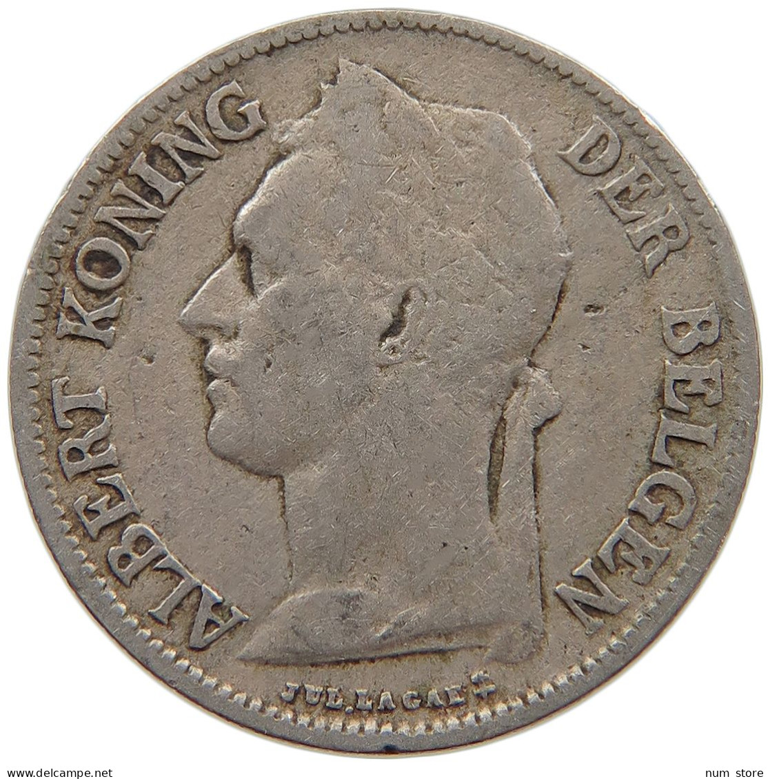 BELGIAN CONGO 50 CENTIMES 1924 #s087 0685 - 1910-1934: Albert I.