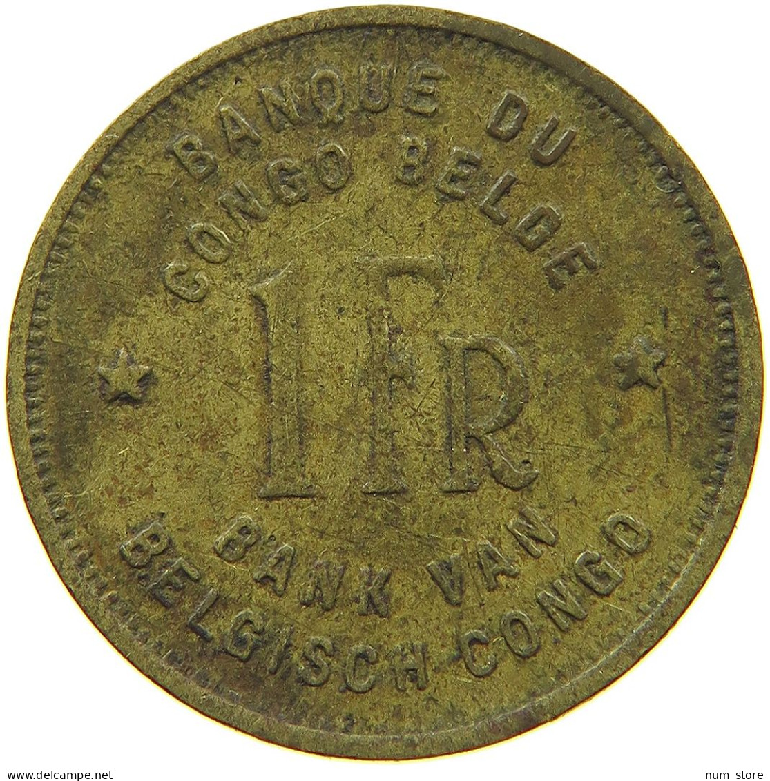 BELGIAN CONGO 1 FRANC 1949 #s088 0585 - 1945-1951: Régence