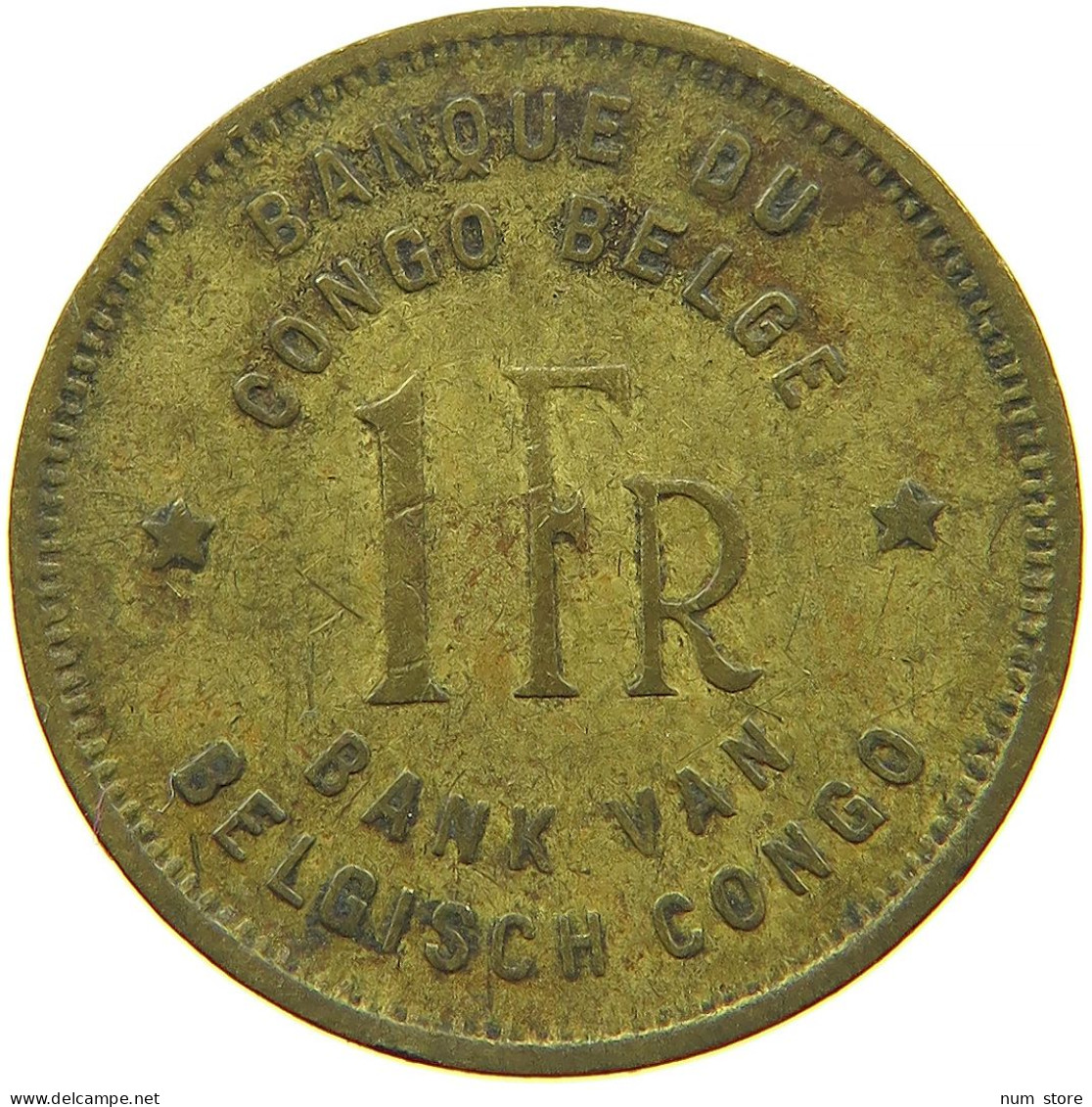 BELGIAN CONGO 1 FRANC 1949 #s088 0577 - 1945-1951: Regentschaft