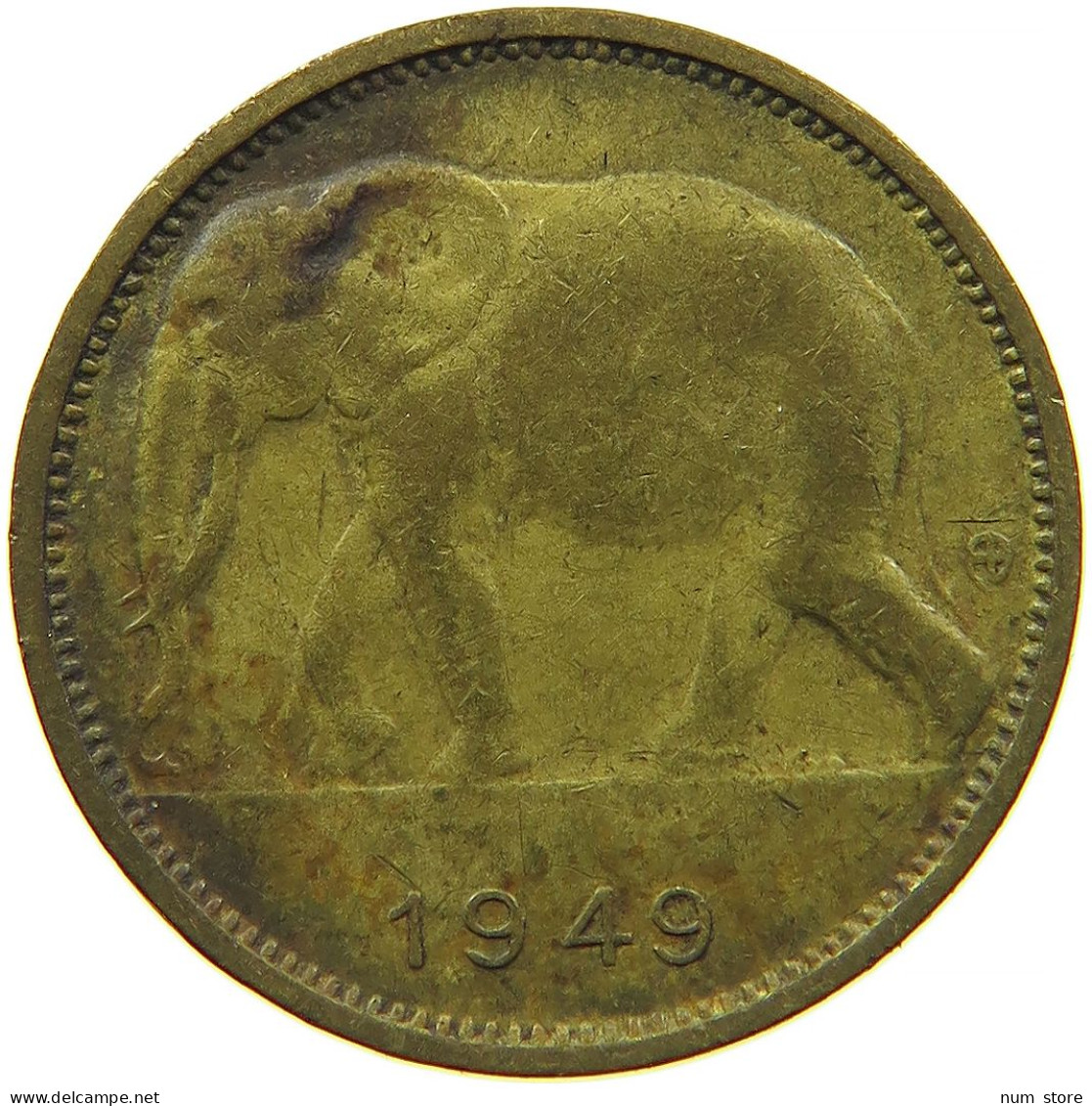 BELGIAN CONGO 1 FRANC 1949 #s088 0583 - 1945-1951: Regentschaft