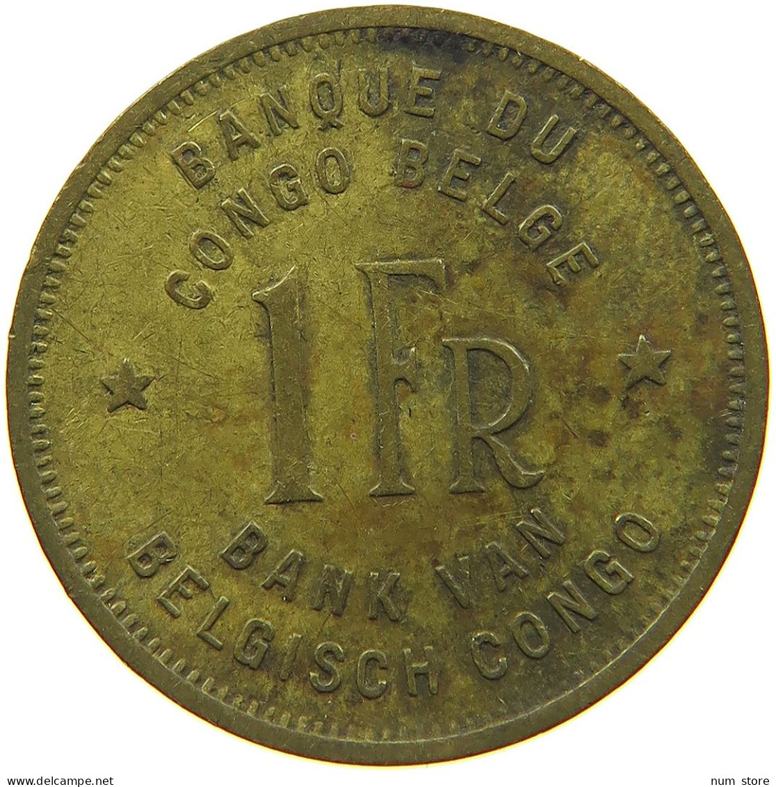 BELGIAN CONGO 1 FRANC 1949 #s088 0583 - 1945-1951: Regencia