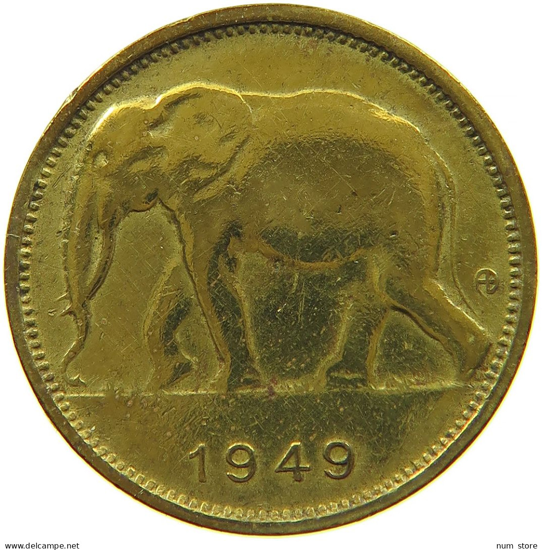 BELGIAN CONGO 1 FRANC 1949 #s088 0579 - 1945-1951: Régence