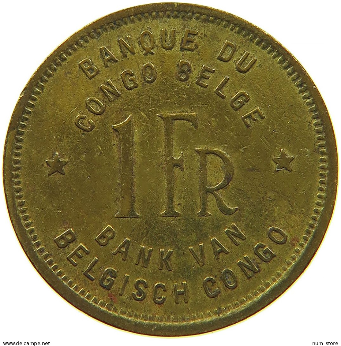 BELGIAN CONGO 1 FRANC 1949 #s088 0579 - 1945-1951: Régence
