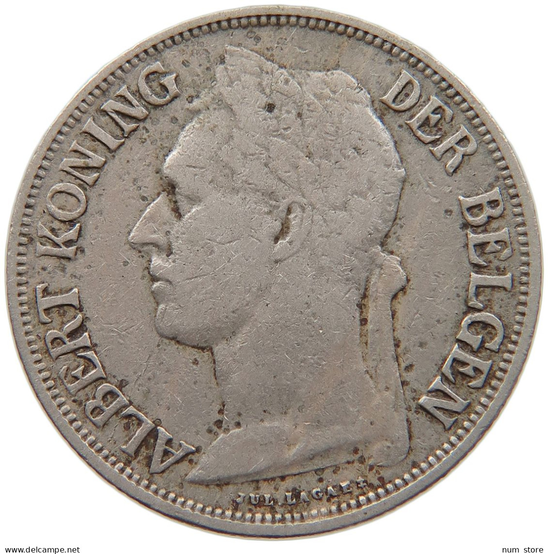 BELGIAN CONGO 1 FRANC 1928 #s086 0417 - 1910-1934: Albert I.