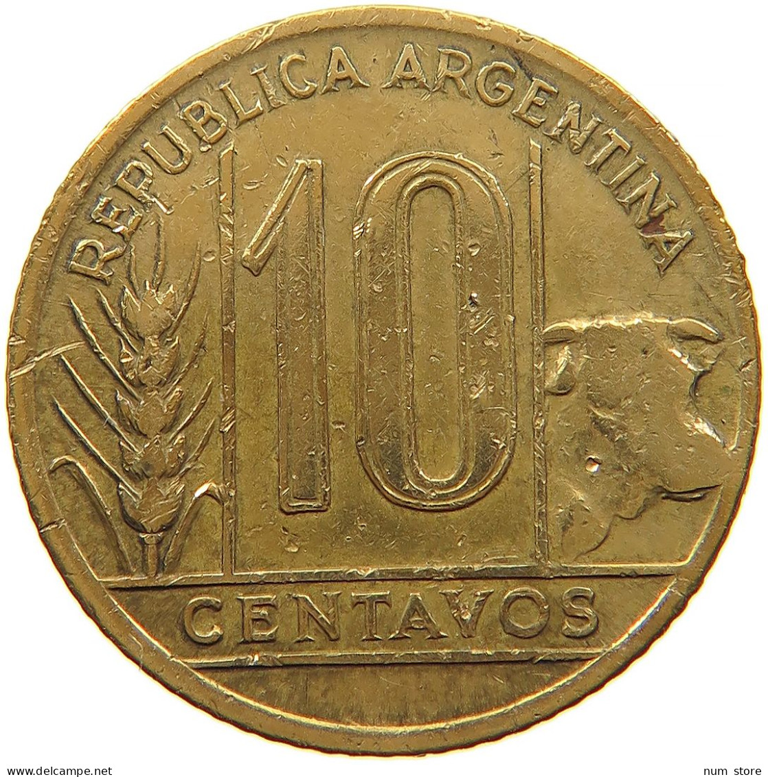 ARGENTINA 10 CENTAVOS 1944 #s088 0631 - Argentina