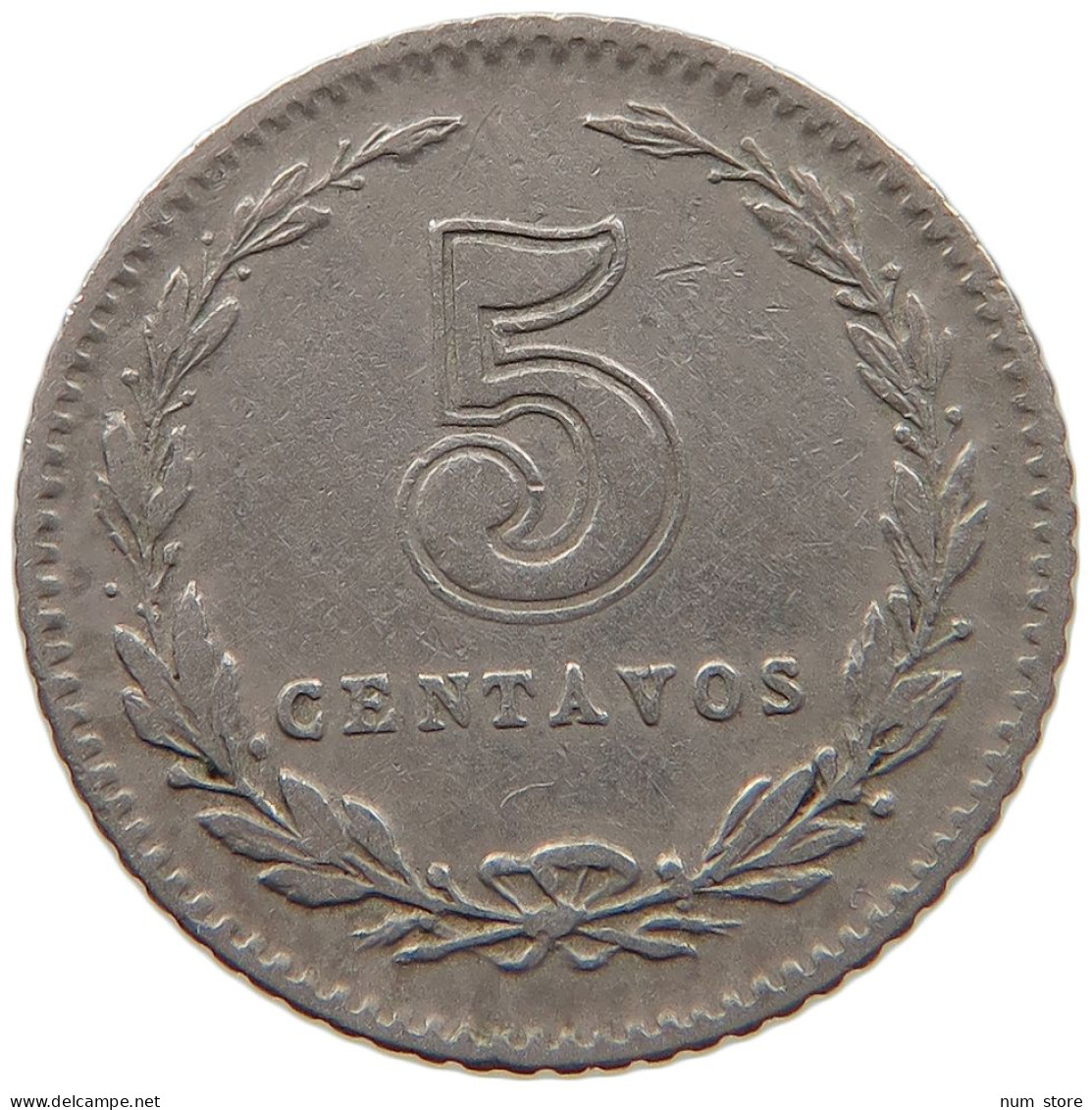 ARGENTINA 5 CENTAVOS 1908 #s084 0609 - Argentinië