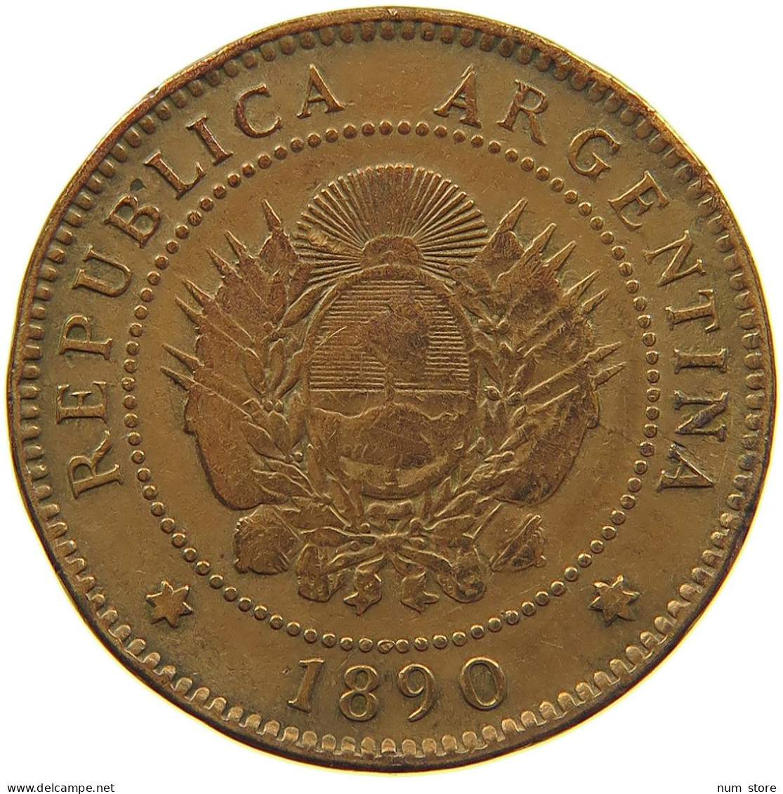 ARGENTINA 1 CENTAVO 1890 #s086 0089 - Argentinië