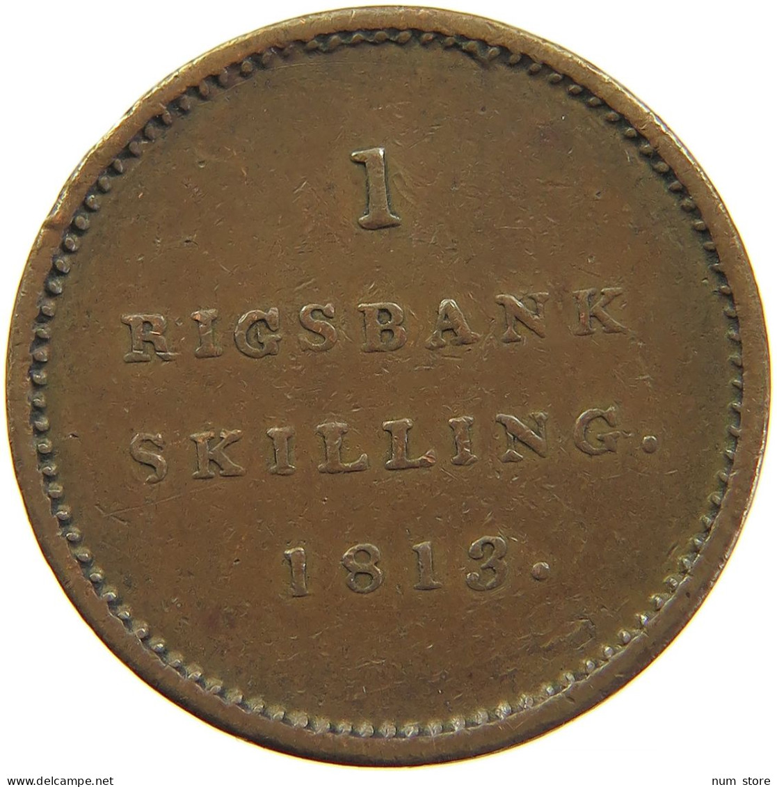 DENMARK RIGSBANKSKILLING 1813 #s083 0135 - Danemark