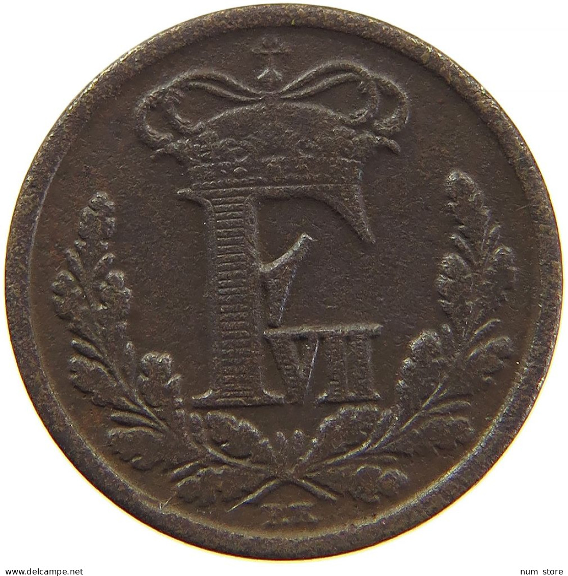 DENMARK 1/2 RIGSBANKSKILLING 1852 #s082 0095 - Danemark