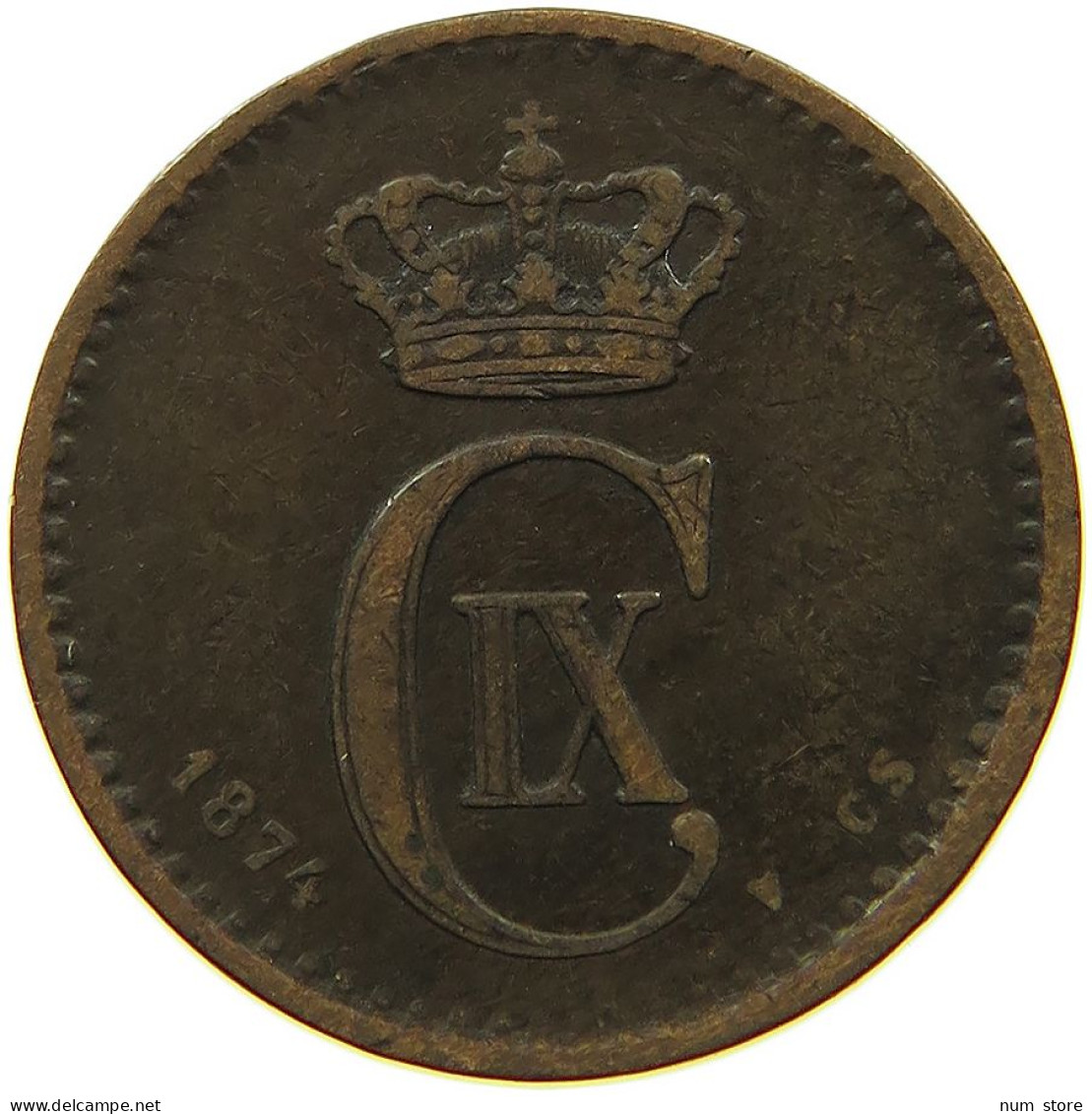 DENMARK 1 ÖRE 1874 #s084 0053 - Danemark