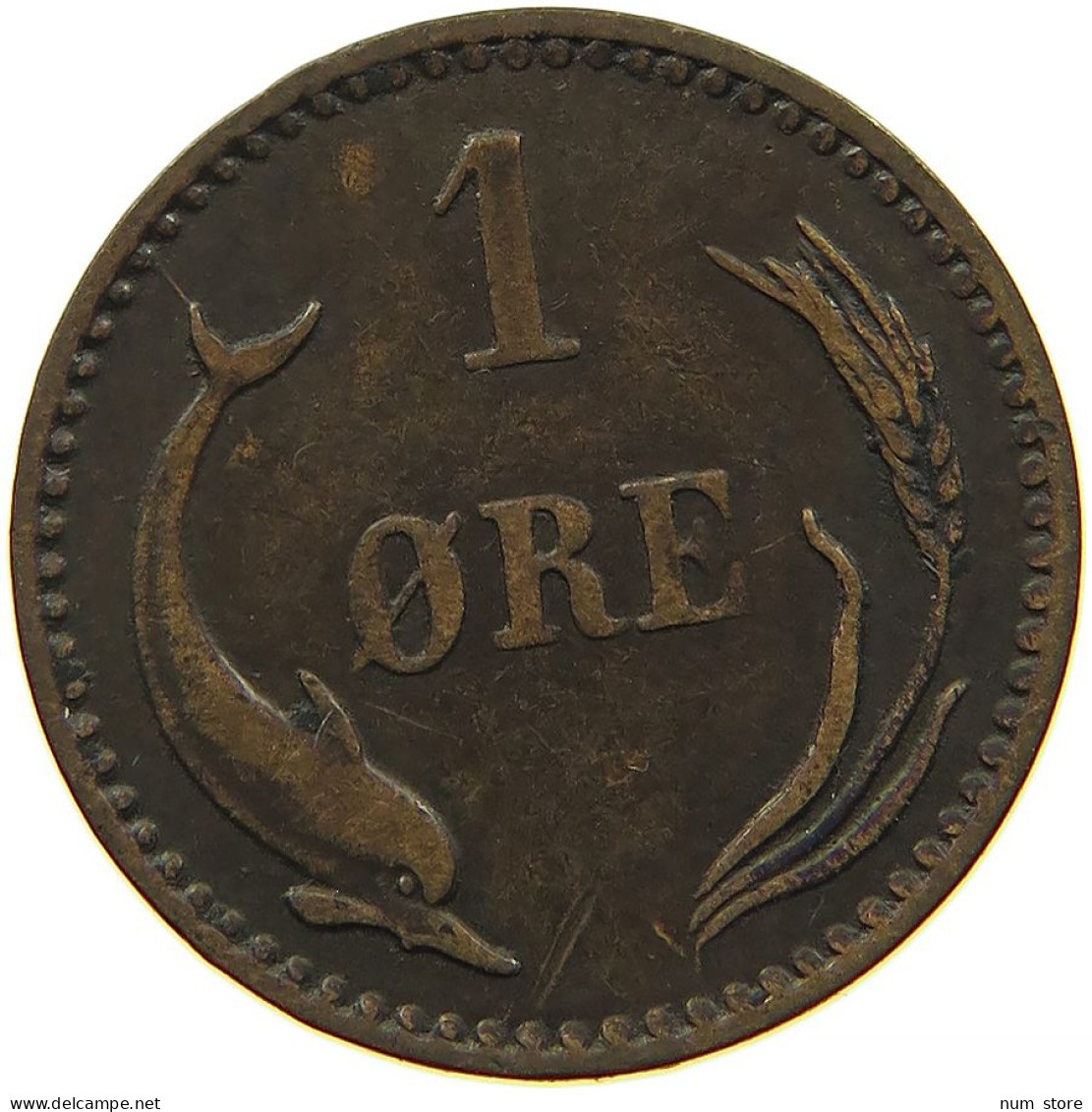 DENMARK 1 ÖRE 1882 #s084 0057 - Danemark