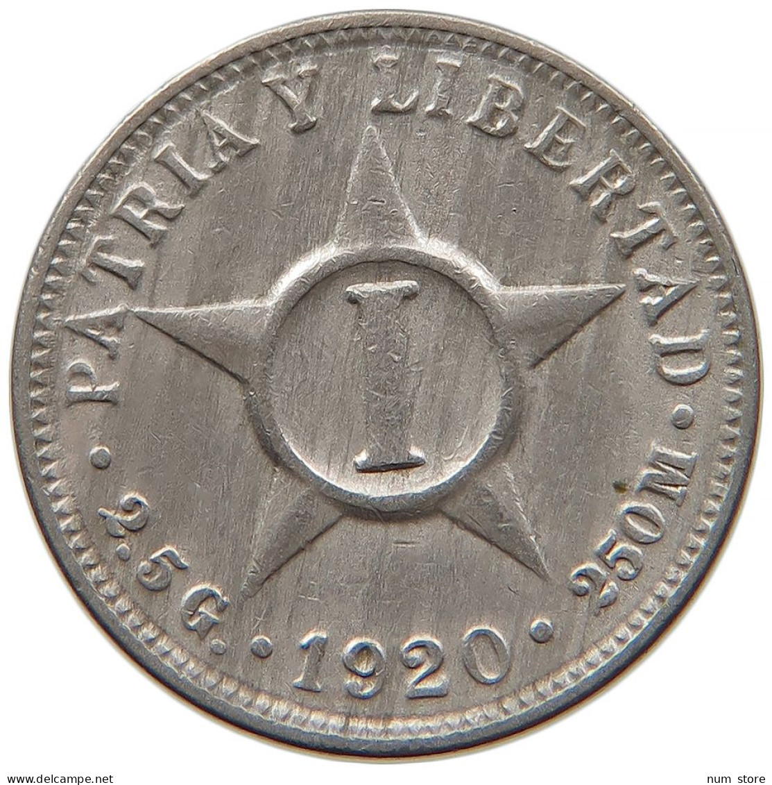 CUBA CENTAVO 1920 #s082 0115 - Kuba