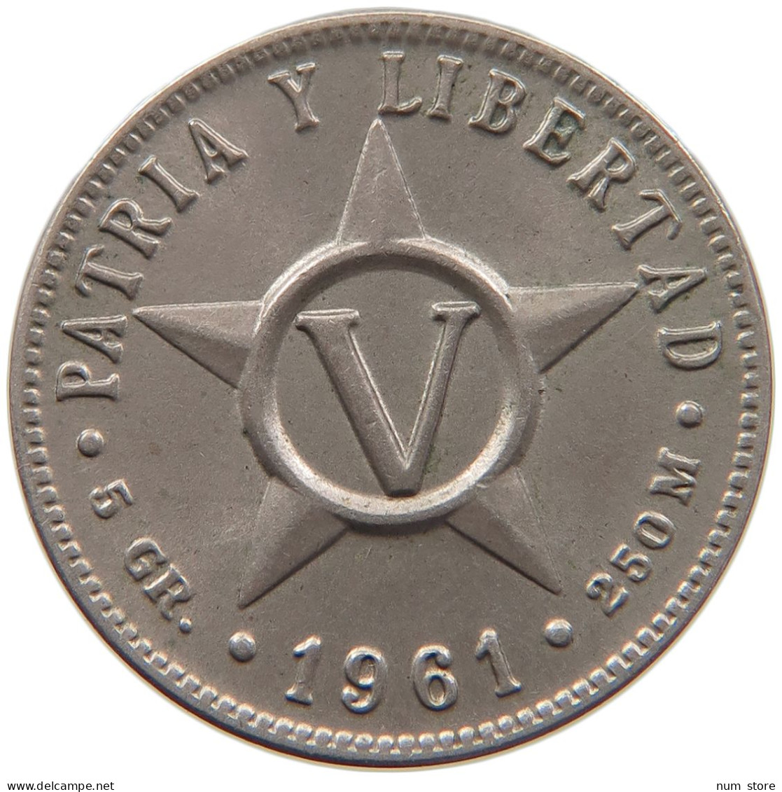 CUBA 5 CENTAVOS 1961 #s087 0333 - Kuba