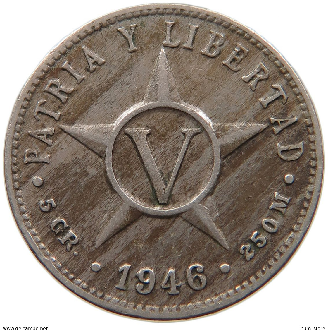 CUBA 5 CENTAVOS 1946 #s082 0137 - Kuba