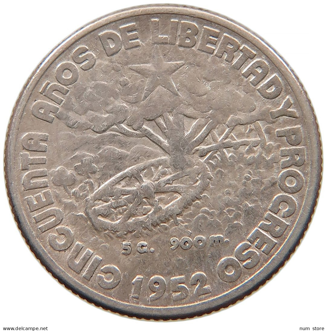 CUBA 20 CENTAVOS 1952 #s082 0155 - Kuba