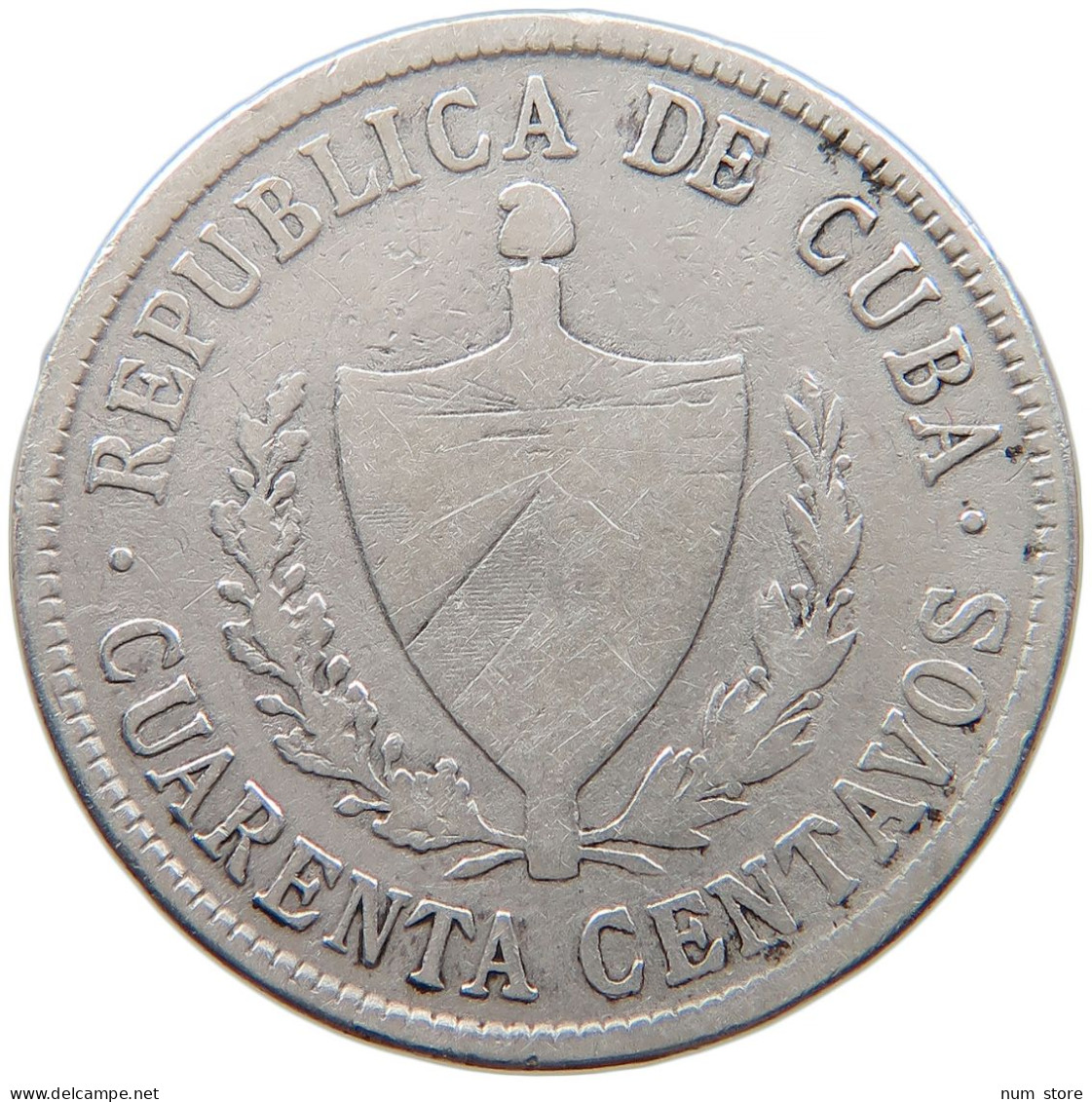 CUBA 40 CENTAVOS 1920 #s082 0179 - Kuba