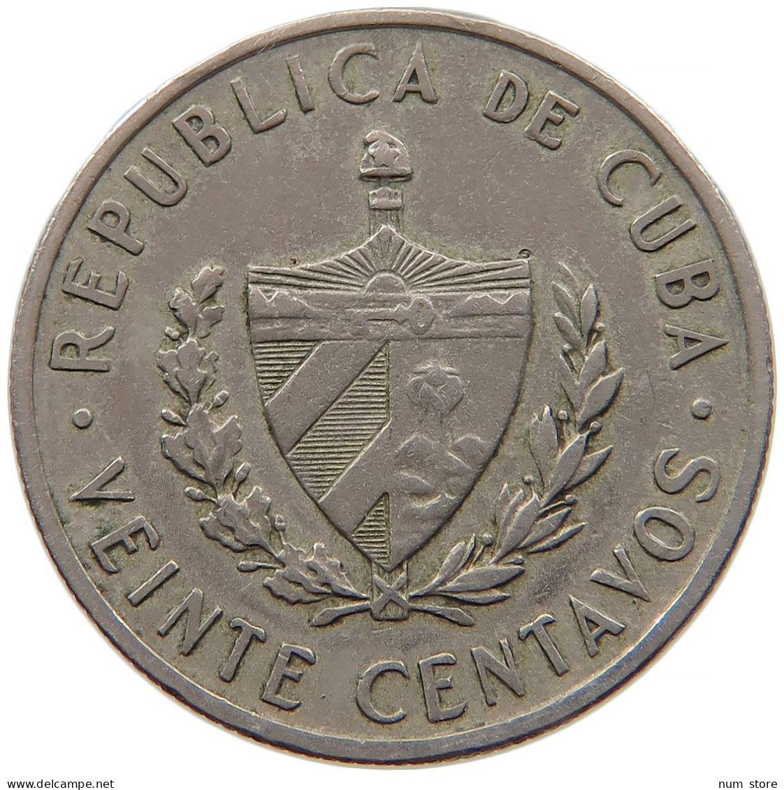 CUBA 20 CENTAVOS 1962 #s082 0171 - Kuba