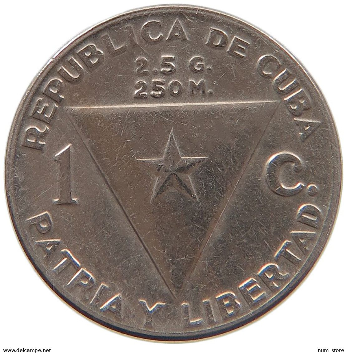 CUBA 1 CENTAVO 1958 #s084 0581 - Cuba