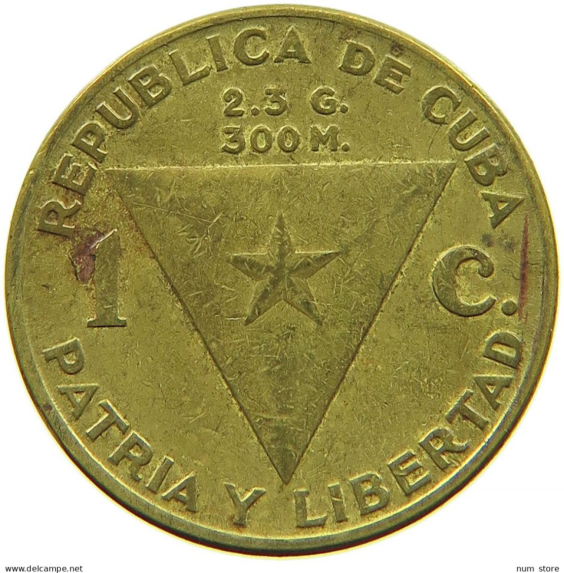 CUBA 1 CENTAVO 1953 #s088 0483 - Kuba