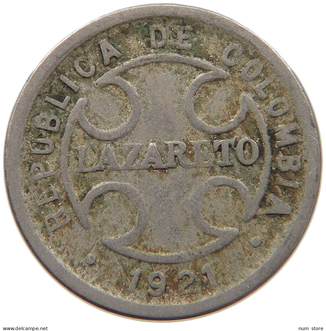 COLOMBIA 2 CENTAVOS 1921 #s084 0719 - Colombia