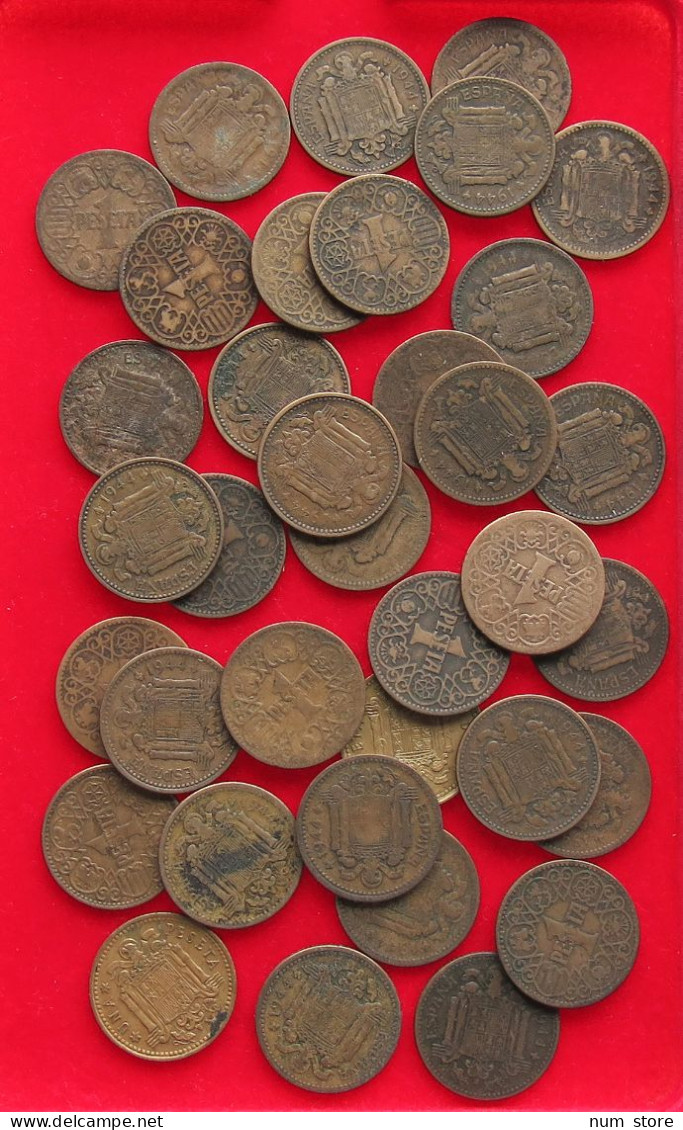 COLLECTION LOT SPAIN PESETA 36PC 125G #xx40 0051 -  Collezioni