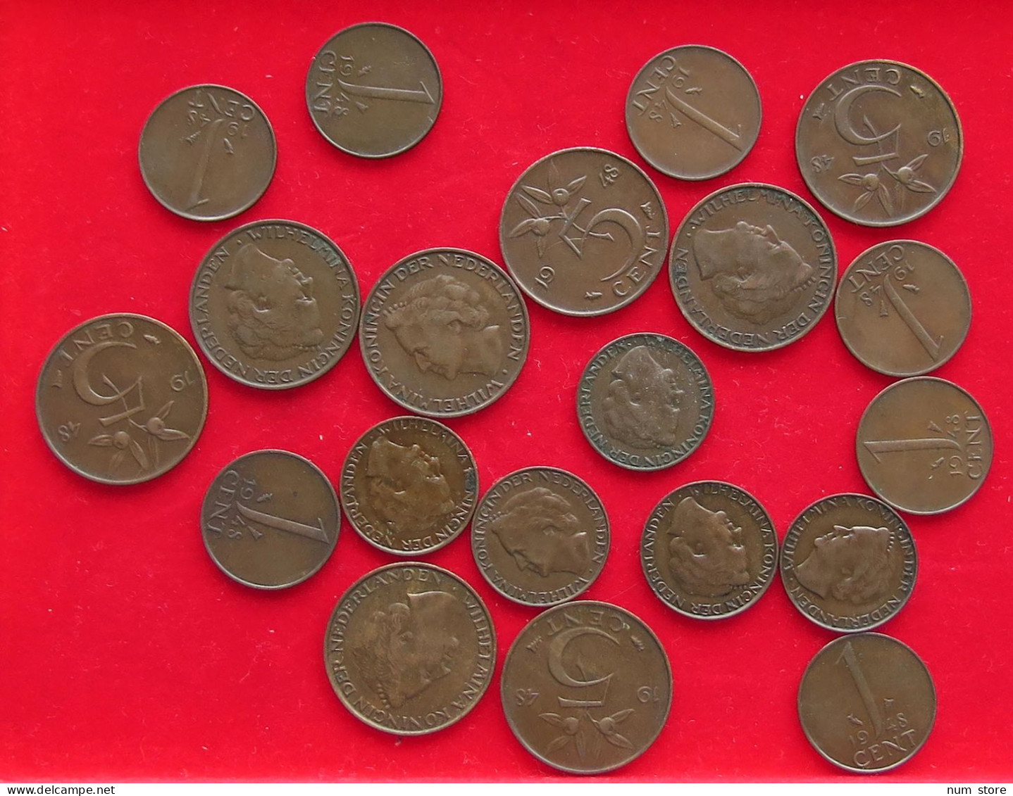 COLLECTION LOT NETHERLANDS 1 5 CENT 1948 13PC 37G #xx40 0005 - Colecciones