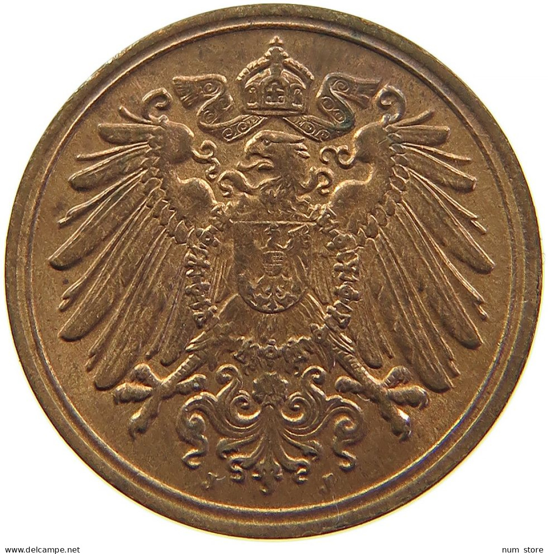 GERMANY EMPIRE 1 PFENNIG 1906 J #s083 0001 - 1 Pfennig