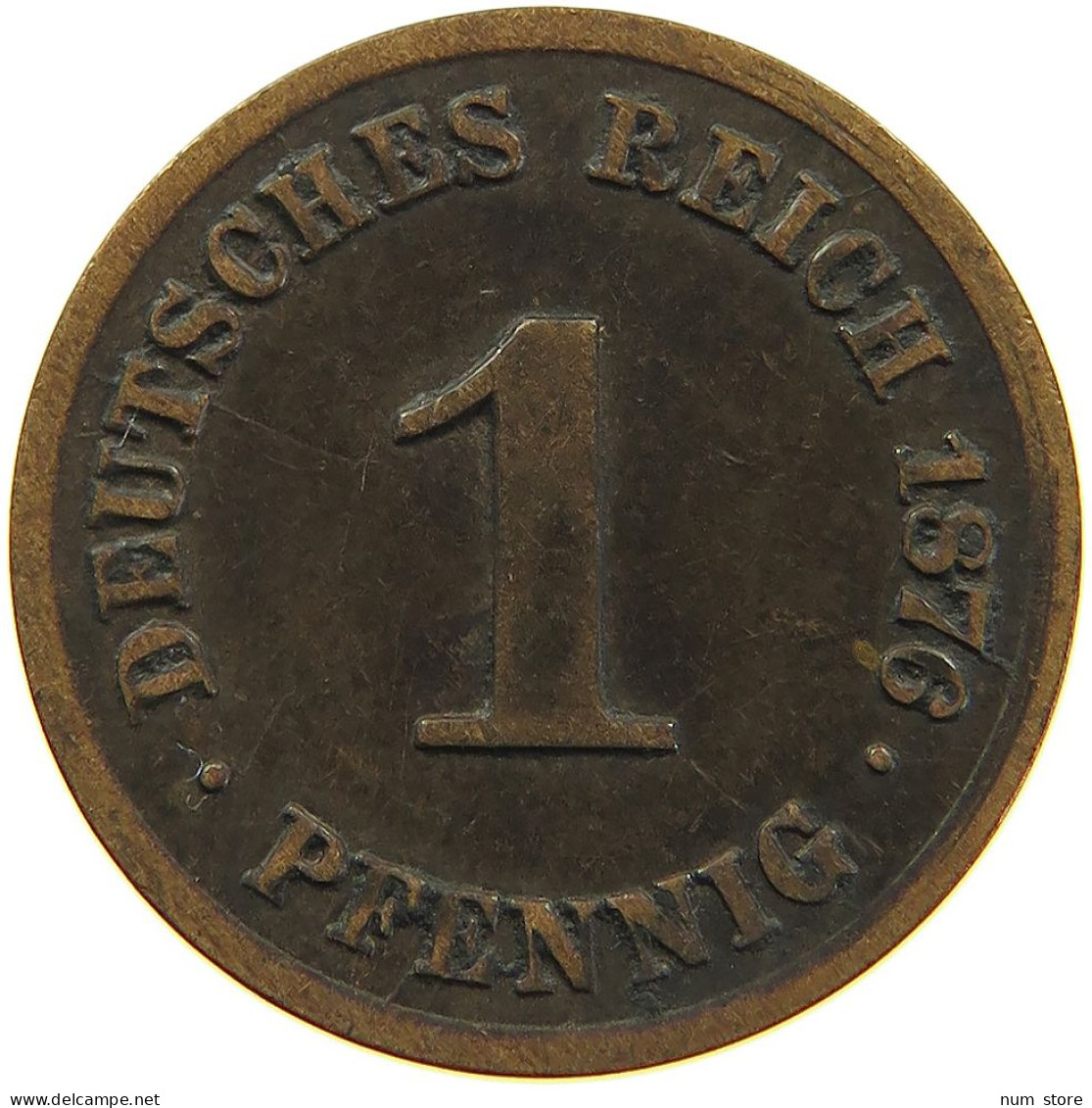 GERMANY EMPIRE 1 PFENNIG 1876 C #s083 0767 - 1 Pfennig