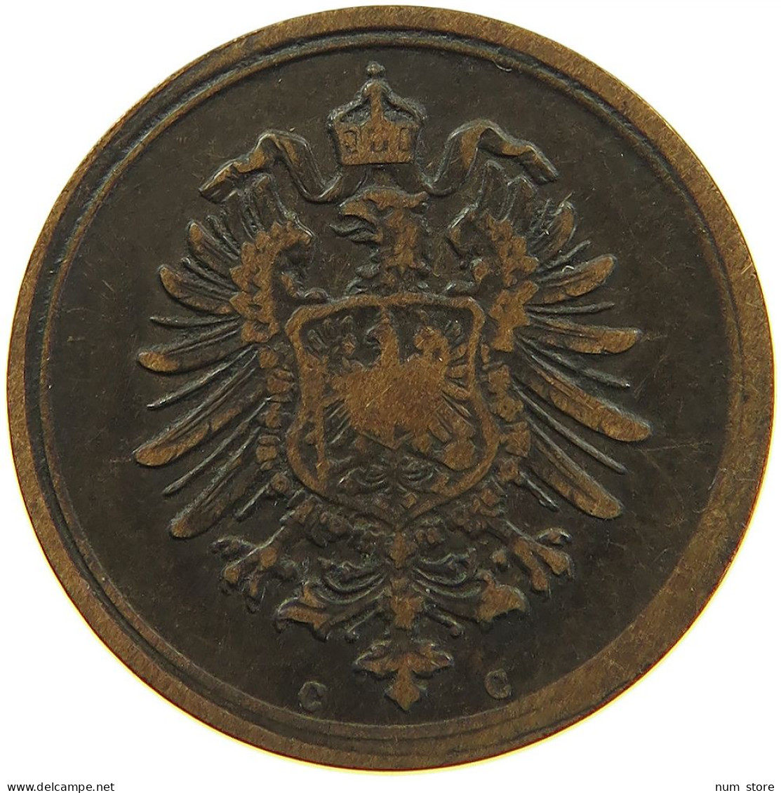 GERMANY EMPIRE 1 PFENNIG 1876 C #s083 0767 - 1 Pfennig