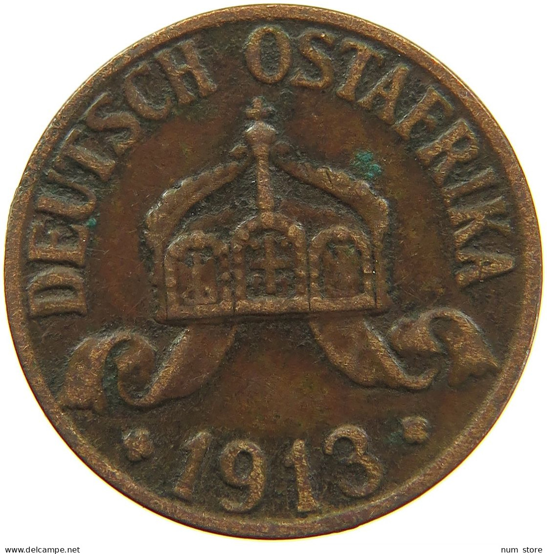 GERMANY EMPIRE 1 HELLER 1913 A OSTAFRIKA #s083 0259 - Deutsch-Ostafrika