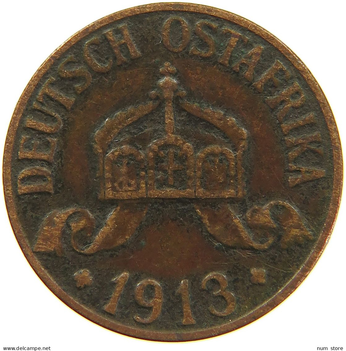 GERMANY EMPIRE 1 HELLER 1913 A OSTAFRIKA #s083 0375 - Deutsch-Ostafrika