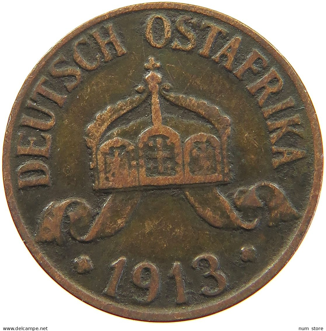 GERMANY EMPIRE 1 HELLER 1913 J OSTAFRIKA #s081 0185 - Deutsch-Ostafrika