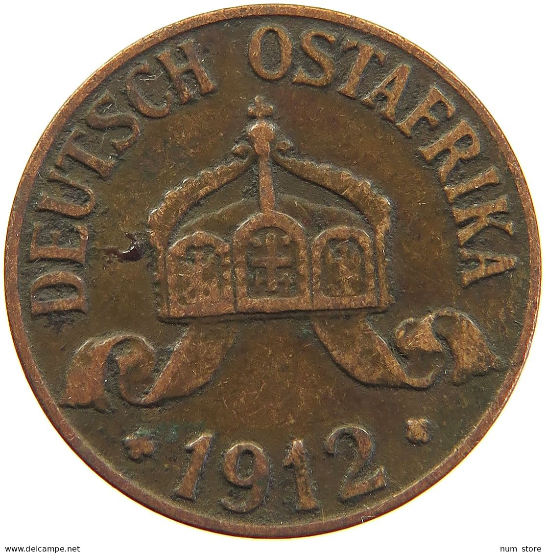 GERMANY EMPIRE 1 HELLER 1912 J OSTAFRIKA #s081 0223 - Deutsch-Ostafrika