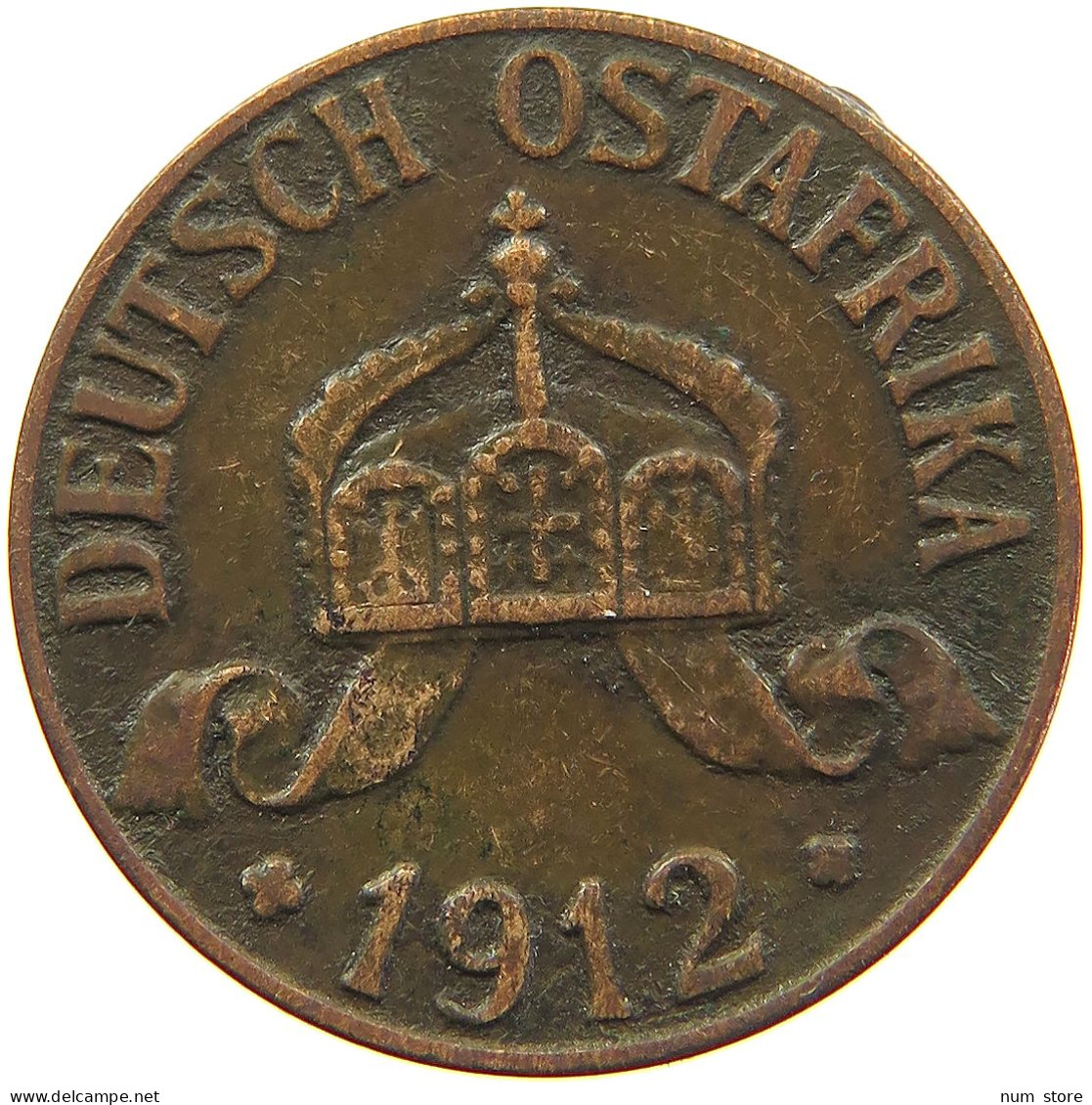 GERMANY EMPIRE 1 HELLER 1912 J OSTAFRIKA #s081 0229 - Deutsch-Ostafrika