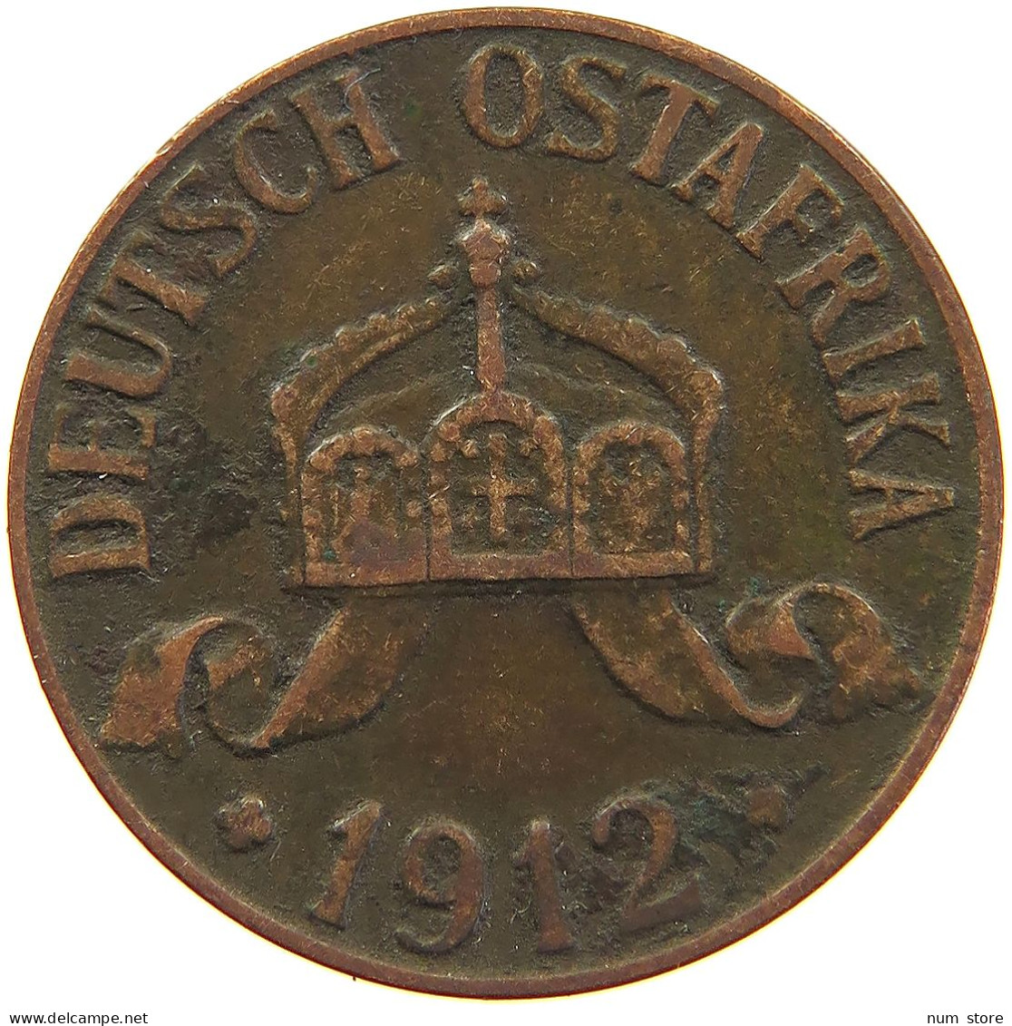 GERMANY EMPIRE 1 HELLER 1912 J OSTAFRIKA #s081 0187 - Deutsch-Ostafrika