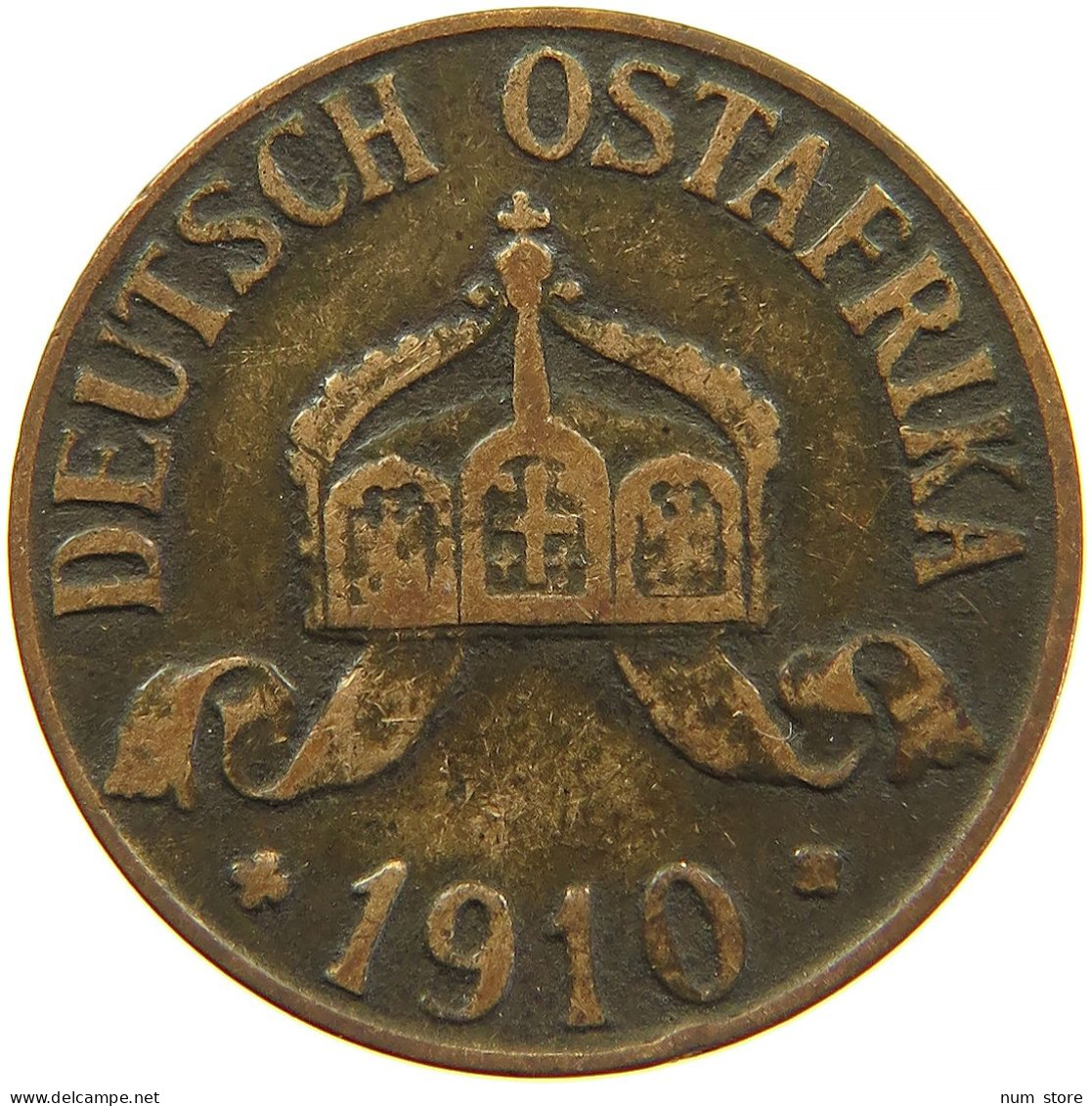 GERMANY EMPIRE 1 HELLER 1910 J OSTAFRIKA #s083 0261 - Duits-Oost-Afrika