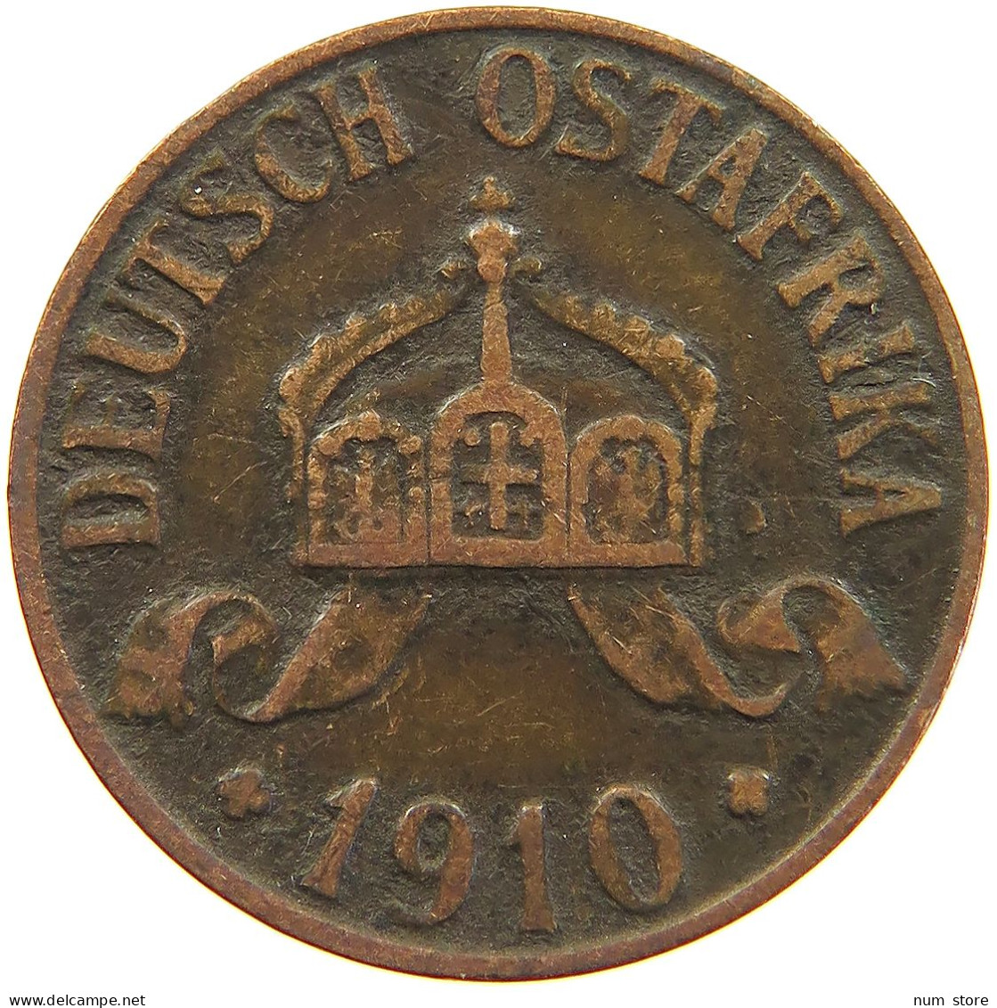 GERMANY EMPIRE 1 HELLER 1910 J OSTAFRIKA #s081 0195 - Deutsch-Ostafrika