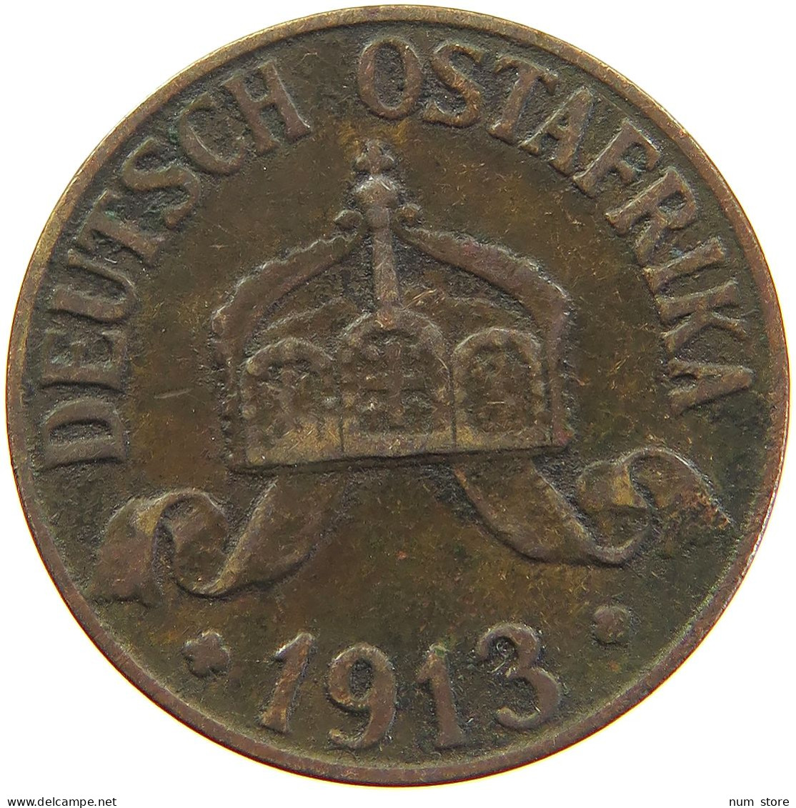 GERMANY EMPIRE 1 HELLER 1912 J OSTAFRIKA #s081 0201 - German East Africa