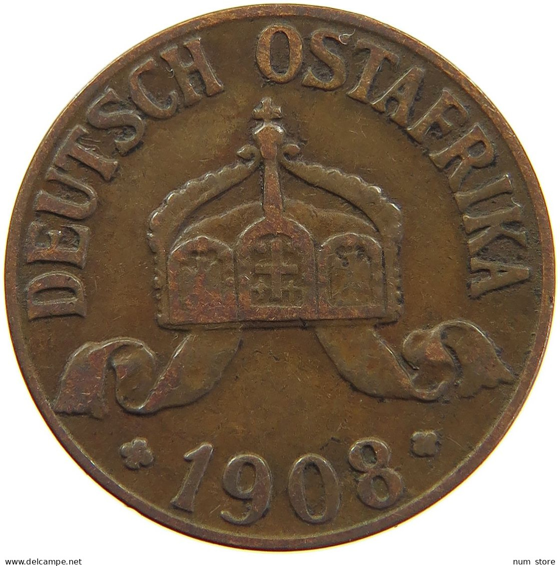 GERMANY EMPIRE 1 HELLER 1908 J OSTAFRIKA #s083 0389 - German East Africa