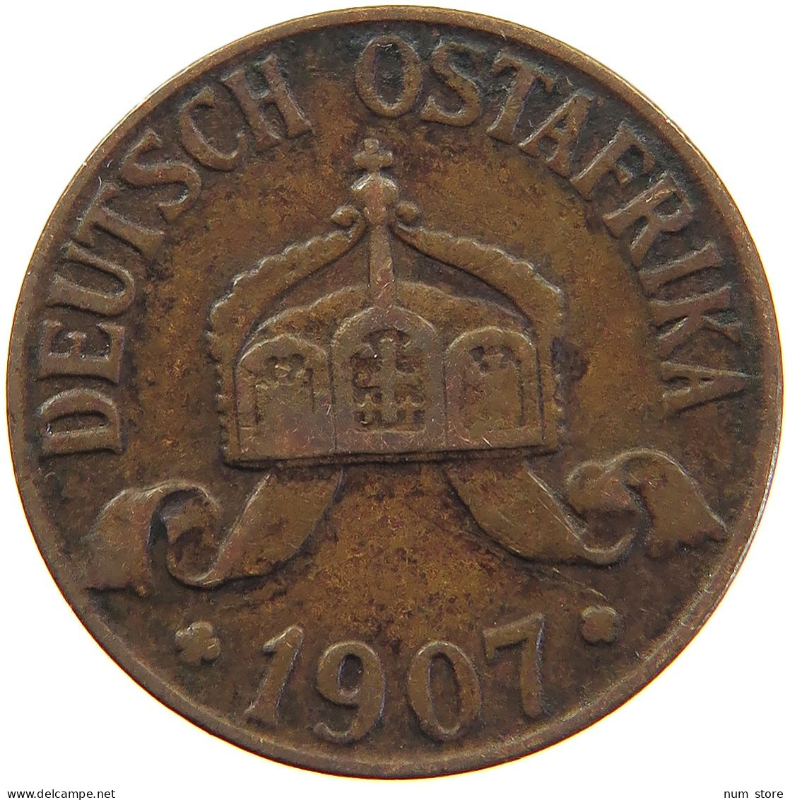 GERMANY EMPIRE 1 HELLER 1907 J OSTAFRIKA #s081 0199 - German East Africa