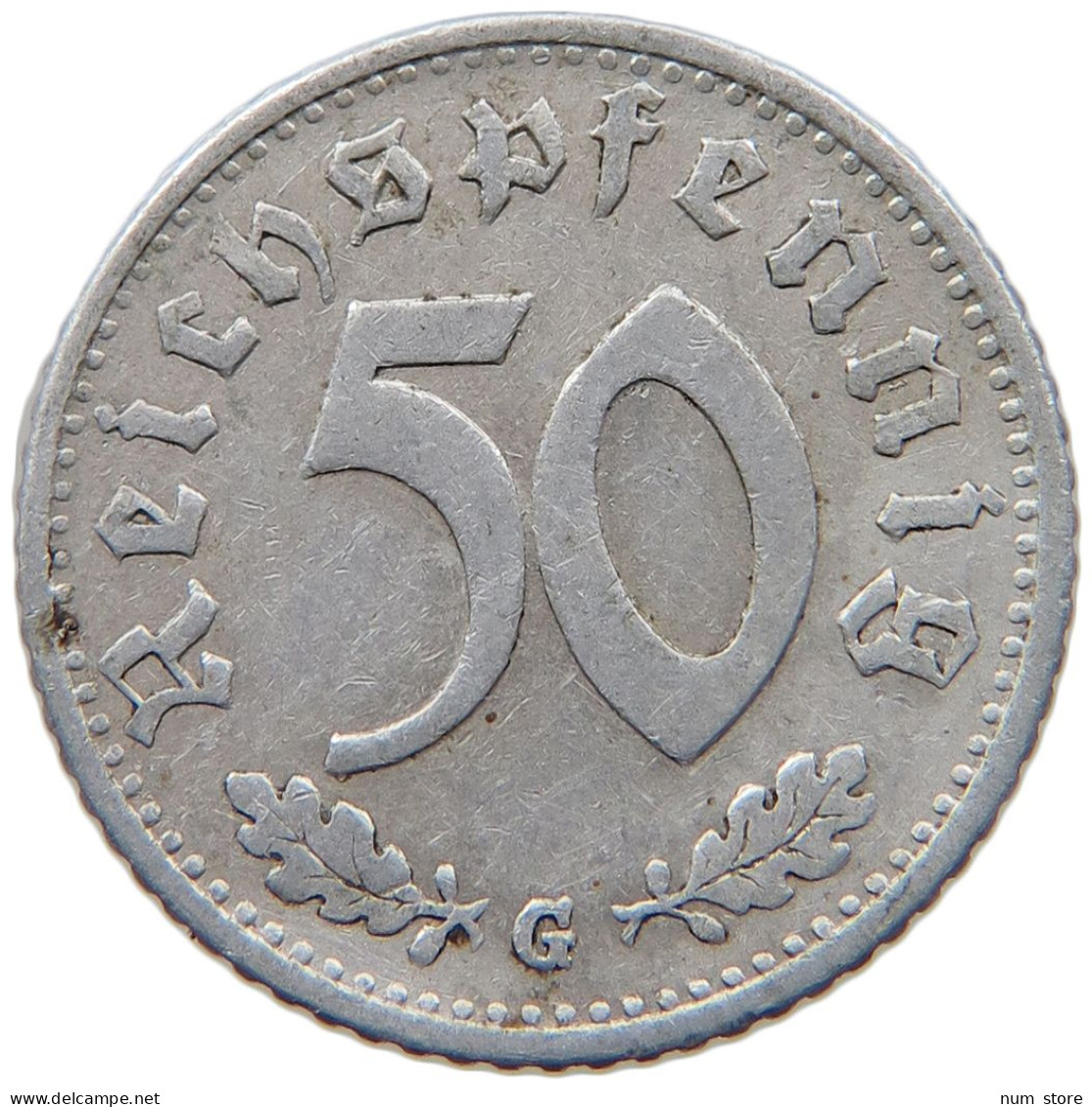 GERMANY 50 REICHSPFENNIG 1940 G #s081 0283 - 50 Reichspfennig