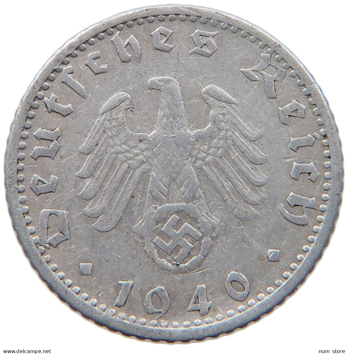 GERMANY 50 REICHSPFENNIG 1940 G #s081 0283 - 50 Reichspfennig