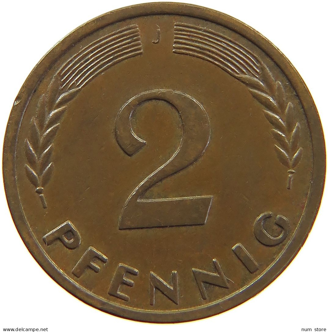 GERMANY BRD 2 PFENNIG 1950 J #s083 0447 - 2 Pfennig