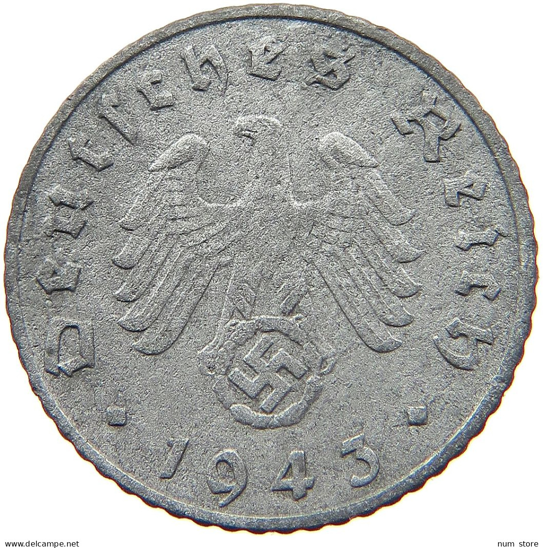 GERMANY 5 REICHSPFENNIG 1943 E #s081 0151 - 5 Reichspfennig